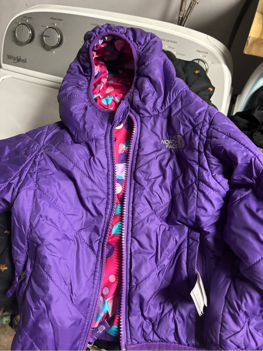 The North Face Purple Girls' Hooded Puffer Jacket